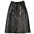 Falda midi de cuero negra con botones Vanessa Seward para La Redoute Collections Negro