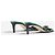 Mules Sandali Miu Miu SS03 Foresta con paillettes e tacco kitten Verde - vista 3