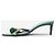Mules Sandali Miu Miu SS03 Foresta con paillettes e tacco kitten Verde - vista 4