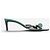Mules Sandali Miu Miu SS03 Foresta con paillettes e tacco kitten Verde - vista 5