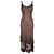 Abito maxi a balze stampa leopardata e floreale Roberto Cavalli anni 2000 Marrone - vista 3