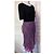 Rene Derhy Gonna Midi in Crepe Liberty Rosa Bianco Porpora - vista 14