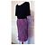Rene Derhy Gonna Midi in Crepe Liberty Rosa Bianco Porpora - vista 16