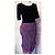 Rene Derhy Gonna Midi in Crepe Liberty Rosa Bianco Porpora - vista 6