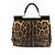 Dolce & Gabbana Miss Sicily Leopard Print Leather Medium Marrone - vista 3