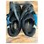 Baskets Prada en cuir noir avec bordure en fourrure - vue 7