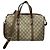 Borsa Boston Gucci Monogram GG Marrone Beige