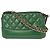 Clutch Chanel Gabrielle Double Zip con Catena in Pelle di Capra Matelassé e Vernice Verde - vista 2
