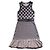 Vestido de malha Red Valentino azul marinho e rosa com bolinhas e xadrez e detalhe de laço