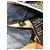 Céline Celine Culottes de denim wide leg con detalle de cadena Azul - vista 6