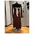 Céline Celine Vestido Midi de Punto Acanalado Marrón Castaño - vista 2