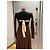 Céline Celine Vestido Midi de Punto Acanalado Marrón Castaño - vista 6