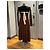 Céline Celine Vestido Midi de Punto Acanalado Marrón Castaño - vista 8