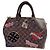 Louis Vuitton Speedy 30 Damier Ebène con patch personalizzati Marrone Multicolore Monogramma