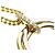 Cartier Trinity Medium Modell Diamantenhalskette Silber Golden - Ansicht 7