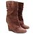 Botas Louis Vuitton de ante marrón talla 38 Castaño - vista 3