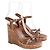 Sandali Louis Vuitton in pelle marrone taglia 38 - vista 3
