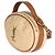 Autre Marque Borsa camera rotonda Saint Laurent in rafia beige e pelle di vitello marrone - vista 3