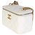 Chanel Pillow Crush Vanity em pele de cordeiro acolchoada branca com corrente Branco - vista 3