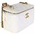 Chanel Pillow Crush Vanity em pele de cordeiro acolchoada branca com corrente Branco - vista 4