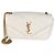 Autre Marque Borsa Mini Loulou Saint Laurent Crema Chevron in pelle d'agnello monogrammata Beige - vista 8