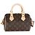 Louis Vuitton Beige Monogram Canvas Speedy Bandouliere 20 Marrone