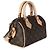Louis Vuitton Beige Monogram Canvas Speedy Bandouliere 20 Marrone - vista 4