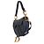 Bolso Saddle Medium Christian Dior en piel de becerro granulada Deep Ocean Azul - vista 3
