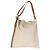 Autre Marque Saint Laurent Desert Dusk Brick Canvas BV Flat Hobo Beige