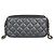 Gabrielle Portacellulare Chanel in pelle d'agnello matelassé metallizzato con perle, doppia zip e catena CC Metallico - vista 2