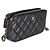 Gabrielle Portacellulare Chanel in pelle d'agnello matelassé metallizzato con perle, doppia zip e catena CC Metallico - vista 4