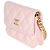 Chanel Mini Wallet On Chain aus gestepptem Lammleder in Hellrosa mit Schmucksteinen Pink - Ansicht 3