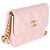 Chanel Mini Wallet On Chain aus gestepptem Lammleder in Hellrosa mit Schmucksteinen Pink - Ansicht 4
