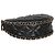 Gabrielle Bolsa Chanel Mini Moon Hobo Crossbody em pele de cordeiro acolchoada preta com corrente CC Preto - vista 7