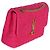 Autre Marque Borsa Baguette Jamie Medium Saint Laurent in Tweed Bouclé Patchwork Magenta con Monogramma Rosa - vista 4