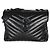 Autre Marque Borsa Loulou Medium in pelle di vitello nera trapuntata con monogramma Y di Saint Laurent Nero