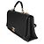 Gabrielle Chanel Chic Affinity Medium Top Handle Tasche aus schwarzem gestepptem Caviar-Leder - Ansicht 3
