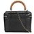 Chanel Black Flat Quilted Lambskin Knock On Wood Large Vanity Case Nero - vista 2