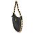 Gabrielle Chanel Mini Hobo in pelle d'agnello matelassé lucida nera con catena CC Nero - vista 3