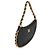 Gabrielle Chanel Mini Hobo in pelle d'agnello matelassé lucida nera con catena CC Nero - vista 4