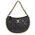 Gabrielle Chanel Mini Hobo in pelle d'agnello matelassé lucida nera con catena CC Nero - vista 8