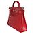 Hermès Rouge Piment Vache Hunter Berline Canvas Toile Herbag Zip 31 Rot - Ansicht 3