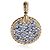 Pendente a disco Elements in oro giallo, zaffiro e diamante David Yurman