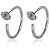 Pendientes de aro Tiffany & Co. Metro Medium Model en oro blanco y diamantes - vista 2