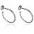 Pendientes de aro Tiffany & Co. Metro Medium Model en oro blanco y diamantes - vista 3