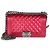 Chanel Boy Bag Old Medium aus metallischem Lackleder, gesteppt, rosa Pink - Ansicht 8