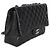 Gabrielle Borsa Chanel Jumbo Single Flap in pelle d'agnello matelassé nera Nero - vista 4