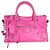 Borsa Balenciaga Le City Small in Agnello Rose Magenta con Hardware Classico Rosa