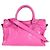 Borsa Balenciaga Le City Small in Agnello Rose Magenta con Hardware Classico Rosa - vista 2
