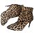 Christian Louboutin Eloise Booty 85 Stivaletti Camoscio Leopardato Marrone Stampa leopardo
